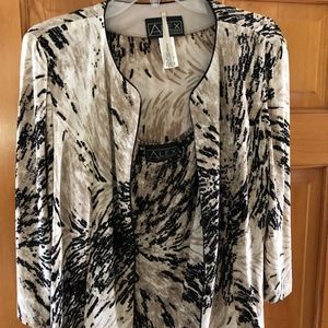 ALEX evenings women's knit top Size L